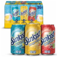 Sunkist Summer Variety Pack, 12 Fluid Ounce (Pack of 36)
