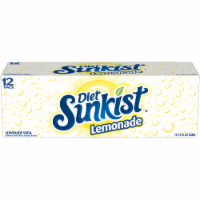 Diet Sunkist Sparkling Lemonade Soda Cans Perspective: Main
