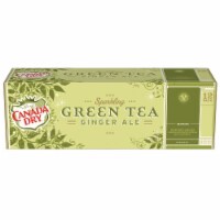 Canada Dry Sparkling Green Tea Ginger Ale Soda Cans Perspective: Main