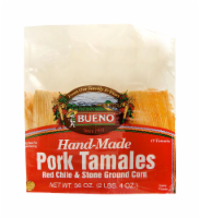 Bueno Hand-Made Red Chile & Stone Ground Corn Pork Tamales 12 Count