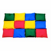 Sportime 1005654 5 x 5 In. Nylon-Covered Beanbags- Pack 12