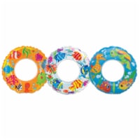 Printed Inflatable Swim Ring - Assorted Colors