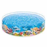 Intex SnapSet Instant Above Ground Swimming Kiddie Pool - Deep Sea Blue