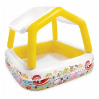 Intex 5ft x 48in Inflatable Ocean Scene Sun Shade Kids Swimming Pool With Canopy