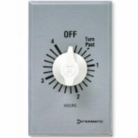 Intermatic Timer,Spring Wound,4 Hr,SPDT,Silver FF34H