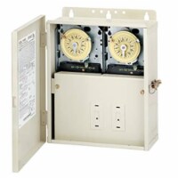 Intermatic T40004R 240 V Two T104M in Outdoor Enclosure