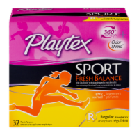 Playtex Sport Fresh Balance Lightly Scented Regular Absorbency Tampons Perspective: Main