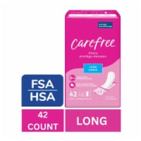Carefree Panty Liners Long Super Absorbency Wrapped Unscented Perspective: Main
