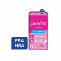 Carefree Panty Liners Extra Long Extra Heavy Super Absorbency Wrapped Unscented Perspective: Main