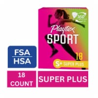 Playtex Sport Super Plus Unscented Plastic Tampons