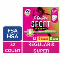 Playtex Sport Odor Shield Tampons Duo Pack Regular/Super Absorbency  Unscented, 32 ct - Kroger