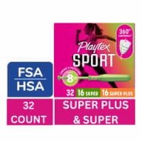 Playtex® Sport® Fragrance-Free Super & Super Plus Plastic Applicator Tampon Multi-Pack