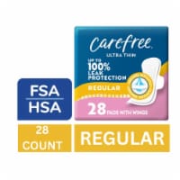 Carefree® Ultra Thin Pads with Wings Regular Absorbency Unscented Perspective: Main