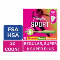 Playtex Sport Tampons Regular, Super & Super+ Absorbency Triple-Pack Unscented Perspective: Main