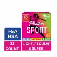 Playtex Sport Tampons Light, Regular & Super Absorbency Triple-Pack Unscented Perspective: Main