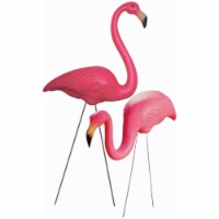 Union Products Outdoor Featherstone Flamingo Yard Lawn Ornament, Set of 2, Pink