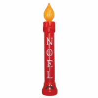 Union Christmas Illuminated Lighted 39 Inch Noel Candle with Cord and Light, Red