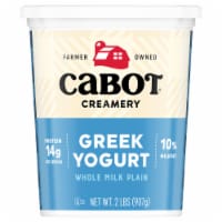 Cabot Creamery Plain Whole Milk Greek Yogurt Tub