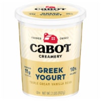 Cabot Creamery Triple Cream Vanilla Bean Greek Yogurt Tub