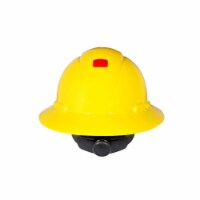 3M™ Full Brim Hard Hat H-802R-UV, Yellow 4-Point Ratchet Suspension, with U