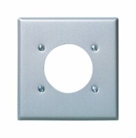 Leviton 2 gang Steel Outlet Wall Plate 1 pk - Total Qty: 1; Each Pack Qty: 1