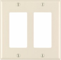 Leviton Decora Light Almond 2 gang Thermoset Plastic GFCI/Rocker Wall Plate 1 pk - Total Qty:
