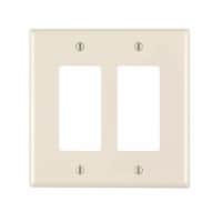 Leviton Decora Light Almond 2 gang Nylon Duplex Wall Plate 1 pk - Total Qty: 1; Each Pack