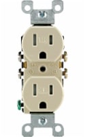 Leviton 15 amps 125 volt Duplex Ivory Tamper Resistant Outlet 5-15R 1 pk - Total Qty: 1; Each