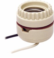 Leviton Porcelain Incandescent Medium Base Keyless Socket 1 pk - Total Qty: 1; Each Pack Qty: