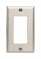 Leviton Silver 1 gang Stainless Steel GFCI/Rocker Wall Plate 1 pk - Total Qty: 1; Each Pack