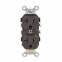 Leviton 20 amps 125 volt Duplex Brown Outlet 5-20R 1 pk - Total Qty: 1; Each Pack Qty: 1