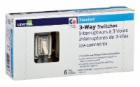 Leviton 15 amps Light Almond Three Pole Toggle Switch