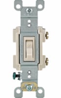 Leviton Framed 15 amps Toggle Switch Light Almond 1 pk - Total Qty: 1; Each Pack Qty: 1