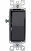 Leviton Decora Three Pole Rocker AC Black Quiet Switch