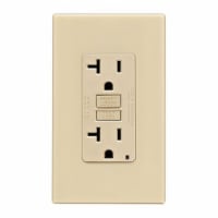 Leviton 20 amps 125 volt Ivory GFCI Outlet 5-20R 1 pk - Total Qty: 1; Each Pack Qty: 1