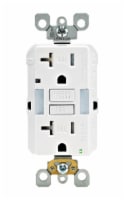 Leviton SmartlockPro 20 amps 125 volt Duplex White GFCI Outlet 5-20R 1 pk - Total Qty: 1;
