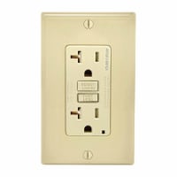 Leviton SmartlockPro 20 amps 125 volt Duplex Ivory AFCI/GFCI Dual Function Outlet 5-20R -