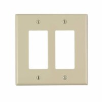 Leviton Midway Ivory 2 gang Nylon GFCI/Rocker Wall Plate 1 pk - Total Qty: 1; Each Pack Qty: