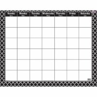 Trend Enterprises Trend Wipe-Off Monthly Calendar Moroccan Black (T-27023)