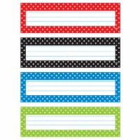 Polka Dots Desk Toppers® Name Plates Var. Pk., 32 ct