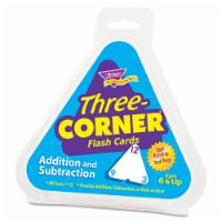 Trend Three-Corner Flash Cards, Addition/Subtraction, 5.5 X 5.5, 48/Set T1670