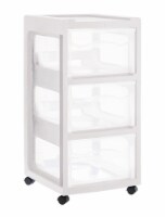 Starplast Medium 3 Drawer Open Cart - White Perspective: Main