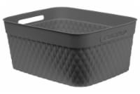 Starplast Large Rectangular Quilted Flex Basket - Gray