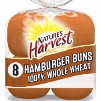 Nature's Harvest Whole Wheat Hamburger Buns