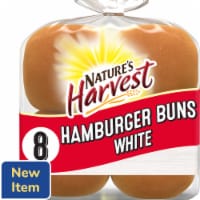 Nature's Harvest White Hamburger Buns Perspective: Main