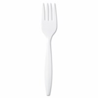 Dixie Plastic Cutlery Medium Weight Forks - White