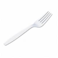 Dixie Plastic Tableware Heavyweight Forks - White
