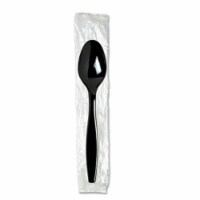 Dixie TH53C7 Individually Wrapped Teaspoons- Plastic- Black 1000-Carton