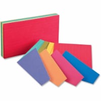 Two-Tone Index Cards, 3 x 5 , Assorted Colors, Pack of 100
