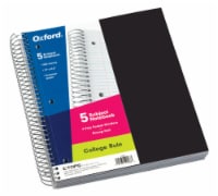 Oxford® College Rule 5 Subject Spiral Rule Notebook Perspective: Main